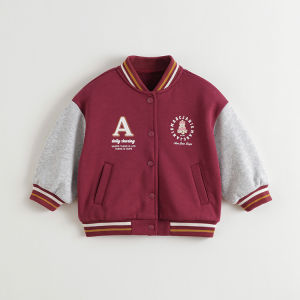 Marc&Janie | Retro Academy Color Block Baseball Jacket for Baby