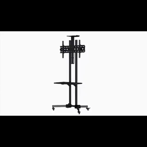 Happihaus-TV Stand TV Monitor Stand (support 32-65 Inch Screen) Movable With 1 Shelf Adjustable Height