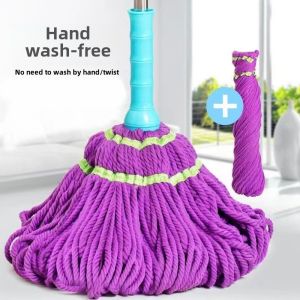 New 2023 Self-Winding Rotating Mop Hands-Free Cleaning Tool Cotton Pad Mop for Lazy Home Use Electric Dustpan And Broom Set