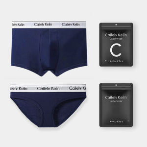 Couples Cotton Underwear Anti-Bacterial Breathable Mens Boxer Briefs Womens Triangle Mid-Waist Gift Box Set Youth Innerwear