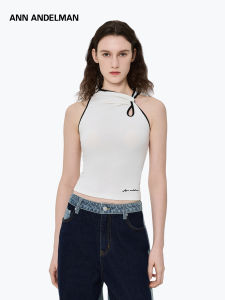 ANN ANDELMAN | Summer New Design Knot Contrast Edge Knit Vest