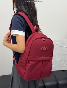 ALO Backpack for Women Nylon Waterproof Large Capacity Laptop Backpack Multi‑Pocket Casual Daily Gym Travel School Backpack