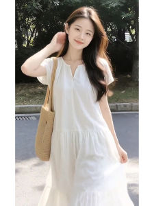 unifittoo | Aesthetic Petite Stylish Unique French White Dress