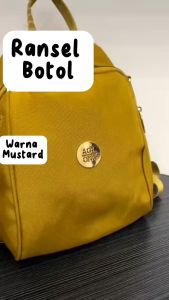 AOLONG Botol 0206# - Tas Ransel Wanita - Backpack Wanita Bahan Kanvas Tebal Premiuim Muat buku  #RS.51