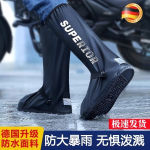 Tất Đi Mưa Chống Thấm Nước Chống Trượt Cao Đến Đầu Gối Dày Dặn Chống Mài Mòn Cỡ Lớn Cho Nam Và Nữ Giày Đi Mưa Cầm Tay