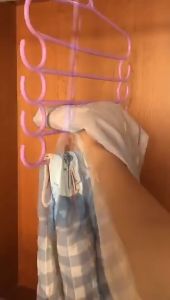 ไม้แขวนกางเกง 5 ชั้น ตะขอด้านข้าง แข็งแรง คุณภาพดี พลาสติกหนาพิเศษ รับน้ำหนักได้เยอะ เเข็งแรง 500 มล ผ่าน Enrich store