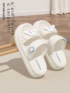 Cute Cinnamon Dog Summer Sandals Womens Outdoor Wear 2024 New Parent-Child Travel Beach Anti-slip Thick Bottom Sandals Girls