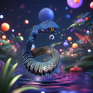 Colorful Desktop Decoration Model Snake 3D Printed Bush Viper Miniature Toy Finished Product from Mainland China Home Decor