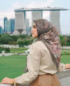 HIJAB SEGI EMPAT VOAL PREMIUM BS x MERLION SGP SERIES TERBARU BEST SELLER