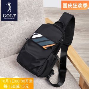 กระเป๋าคาดอกกอล์ฟ Golf กระเป๋าสะพายข้างแมตช์ชุดง่ายแฟชั่นสำหรับผู้ชายกระเป๋าสะพายไหล่เดียวความจุมากออกไปข้างนอกลำลองผู้ชายกระเป๋าผู้ชาย
