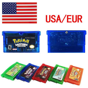 Bandai | High Quality Pokemon 32 Bit Video Game Series Ruby/Sapphire/Merald/Fire Red/Green Leaf GBA Game Cartridges