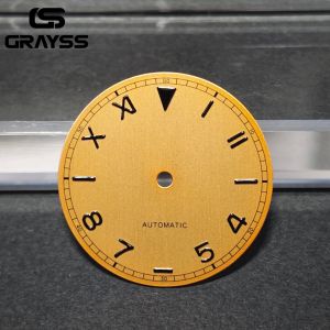 New 28.5mm Classic Style Dial Fit NH35/PT5000/Miyota8215 Vintage Salmon California Dial Blue/White/Salmon Watch Accessories