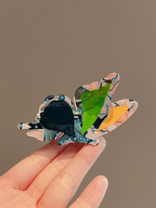 กิ๊บติดผมรูปผีเสื้อสไตล์ฝรั่งเศสย้อนยุค เครื่องประดับผมสไตล์ฝรั่งเศส หรูหรา สไตล์เกาหลี วัสดุอื่นๆ LC-1545