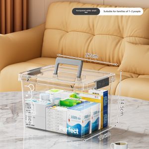 MEIZHUFU | Multilayer Large Capacity Transparent Medicine Box