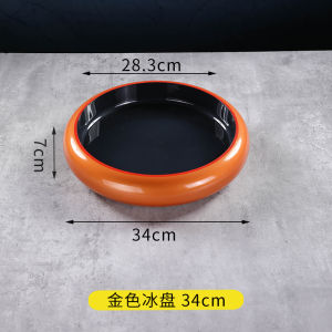 round Sushi Salmon Ice Tray Seafood Dish Serving Plate Cute Style Plastic Color Glazed Universal Use 6 Inch Sashimi Plate