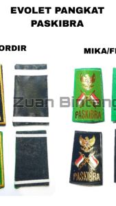 EVOLET LENCANA PASKIBRA FIBER BORDIR /EVOLET PANGKAT PASKIBRA BORDIR DAN FIBER