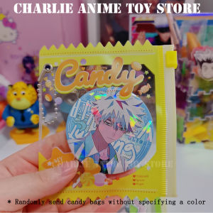 Bandai | 58mm Link Click Cheng Xiaoshi Lu Guang Qiao Ling Cartoon Laser Badge Creative Anime Brooch Clothes Bag Decoration Cosplay Prop