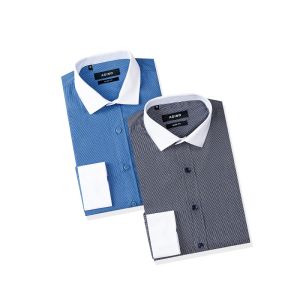 Áo sơ mi kẻ sọc nam màu xanh phối trắng ADINO vải sợi sồi Modal mềm mịn không nhăn dáng slimfit công sở trẻ trung S269