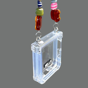 Cute Bear Lanyard Chain Transparent Silicone Soft Shell Full Cover Hinge Integrated Anti-Fall for Zflip7 FE Foldable Screen Mobile Phone Case