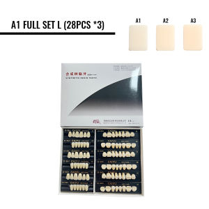 96 Pcs/Set Dental Resin Teeth Posterior Anterior Full Mouth Denture Acrylic Preformed False Tooth Teaching Model Synthetic Fake