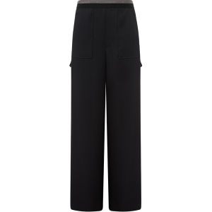 Dazzle High Waist Wide Leg Straight Cut Trousers Simple Elegance Long Pants Commute Style Polyester Viscose Blend Summer 2023