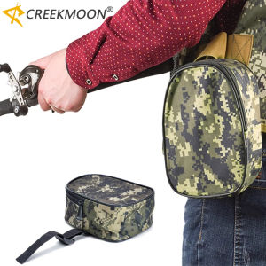Fishing Reel Bag Accessories Camouflage Small Waist Bag Package Oxford Cloth Portable Cover for Wheel Lure Soft Case Accessories