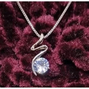 Bundara Acc-1437 Aksesoris kalung ukir perhiasan Wanita titanium mata Zicron 45cm