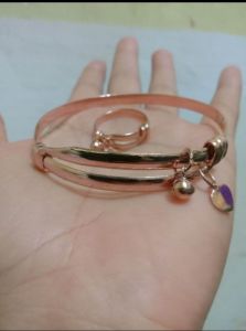 Set Replika Emas 24k Karo Penang Gelang dan Cincin Karo Cocok dipake Kondangan Free Size