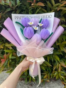 ช่อดอกทิวลิป ช่อใหญ่ ดอกไม้ปลอม เลือกสีได้ ช่อดอกไม้