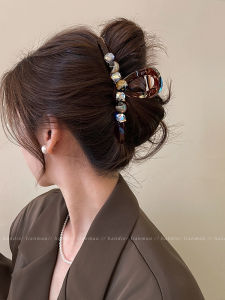 Kẹp Tóc Ngọc Trai Sang Trọng Dành Cho Nữ Kẹp Tóc Cá Mập Lớn Thời Trang Mới 2025 Phụ Kiện Tóc Thời Trang Cho Phụ Nữ