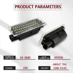 2Pcs For Renault Clio 3 2005-2014 Clio 4 2012-2019 Clio Grand Tour 2013-2019 Canbus No Error Car Led Number License Plate Light