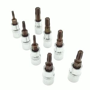 2 Chiếc Chuôi Lục Giác Tua Vít Torx Bộ Ổ Cắm T8-T40 Sửa Chữa Gia Đình Dụng Cụ Cầm Tay Thép Chrome-Vanadium Chuôi Lục Giác