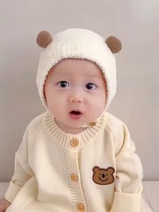 【Zdandan】 COD หมวกบีนนี่ ผ้าถัก ป้องกันหู สําหรับเด็กวัยหัดเดิน ขนาดเล็ก ให้ความอบอุ่น สีพื้น แฟชั่นฤดูหนาว