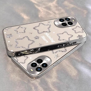 Huawei Nova13Pro Phone Case Fashionable Electroplated Mirror Surface Star Design Full Cover Protective Shell for Women Anti-Fall