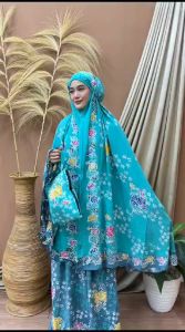 Mukena Dewasa Batik Cap Halus Matt Rayon Tebal Adem Lembut LD 125