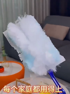 ไม้ปัดฝุ่นไฟฟ้าสถิต 10 ชิ้น พร้อมที่จับ สามารถขจัดฝุ่นได้ รีฟิลไม้ปัดฝุ่นแบบปรับได้ แปรงปัดฝุ่น