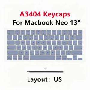 New Laptop For Macbook Neo 13" A3404 Keyboard US English Indigo Keycaps Keys Key Cap Set Repair