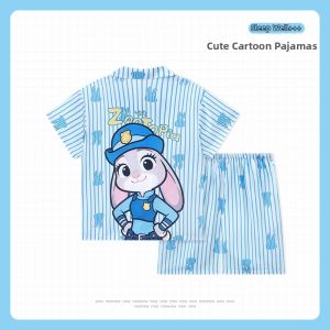 QIANSHUIMILU | Cool Ice Silk Pajama Set for Boys