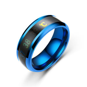 Temperature Ring Titanium Steel Mood Emotion Feeling Intelligent Temperature Sensitive Ring for Women Men Waterproof Jewelry