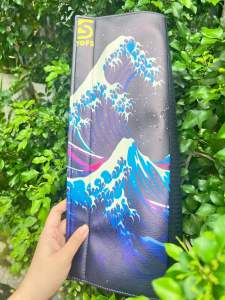 Bọc sườn bảo vệ khung xe fixed gear in 3D trên da simili cao cấp ( sóng2(HDQ)