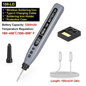 Toolour Cordless Soldering Iron Kit Portable Soldering Iron with 3200mAh Battery 5s Fast Heating for Electronics Repair PCB
