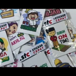 Stiker / Tempelan Kumpulan Kartun Anak Muslim Sticker Edukasi Anak Quotes Anak Muslim Stiker Graftac Laminasi Glosy Anti Air