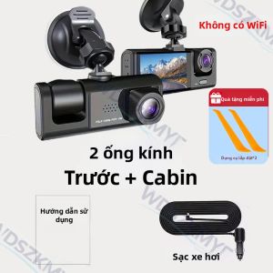 HD 1080P Đầu Ghi Hình Ô Tô Dashcam 2/3 Kênh WIFI Camera Ba Chiều Bên Trong Xe Với Tầm Nhìn Ban Đêm IR Cảm Biến G-Sensor Giám Sát Đỗ Xe