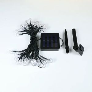 Đèn LED Năng Lượng Mặt Trời Quả Cầu Pha Lê Năng Lượng Mặt Trời Vòng Hoa Trang Trí Ngày Lễ Giáng Sinh Sân Vườn Ngoài Trời