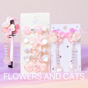 Princess Style Hairband Fake Hair Red Strawberry Tassel Fluffy Hair Clip Children Cartoon Hair Accessories Girls Hair Cards