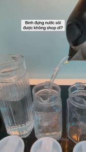 Bình đựng nước thuỷ tinh Bình thuỷ tinh đa năng bình rót dầu ăn nắp kín 500ml 1000ml