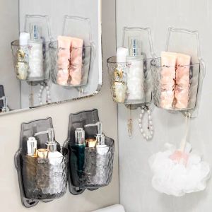 Kotak penyimpanan bentuk beruang tempat sikat gigi skincare make-up serbaguna di tempel