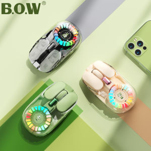 B.O.W | Wireless Bluetooth Dual-Mode Quiet Transparent Mouse