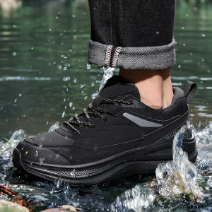Waterproof Leather Outdoor Sports Shoes Large Size 46 47 Thick Bottom 48 Anti-slip Casual Mens Shoes for Hiking And Walking