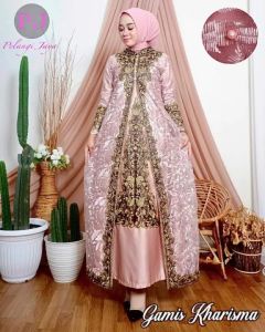 [ COD ] NEW COLLECTION GAMIS KHARISMA BORDIR PREMIUM/GAMIS BORDIR PESTA SUPER MEWAH/GAMIS TILLE BORDIR MUTIARA